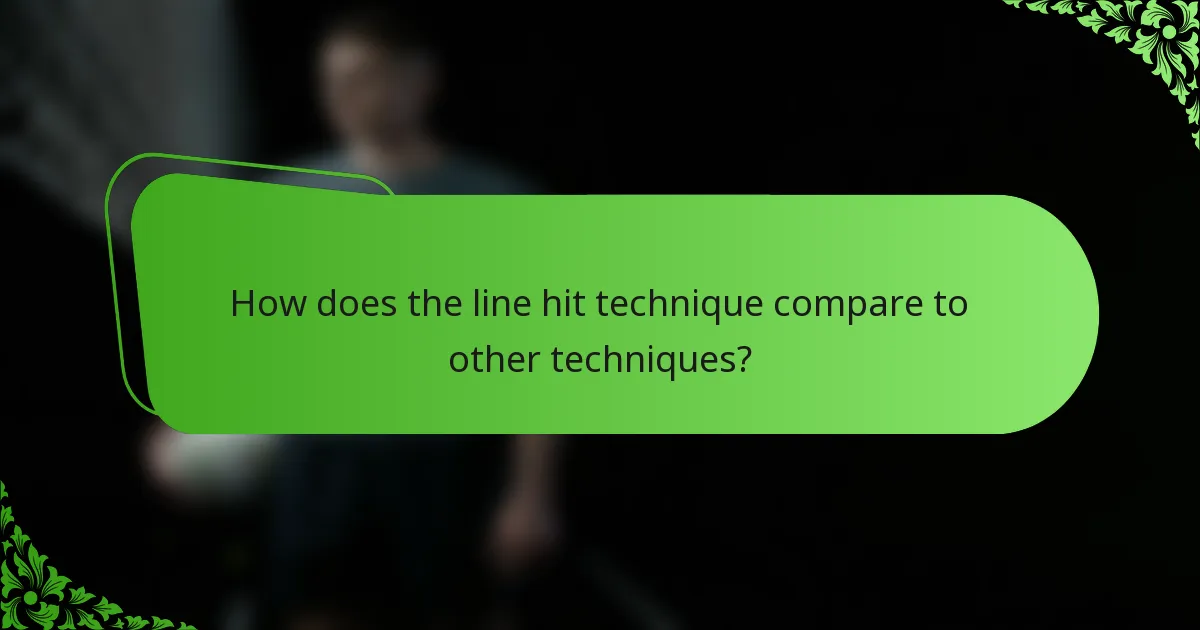 How does the line hit technique compare to other techniques?