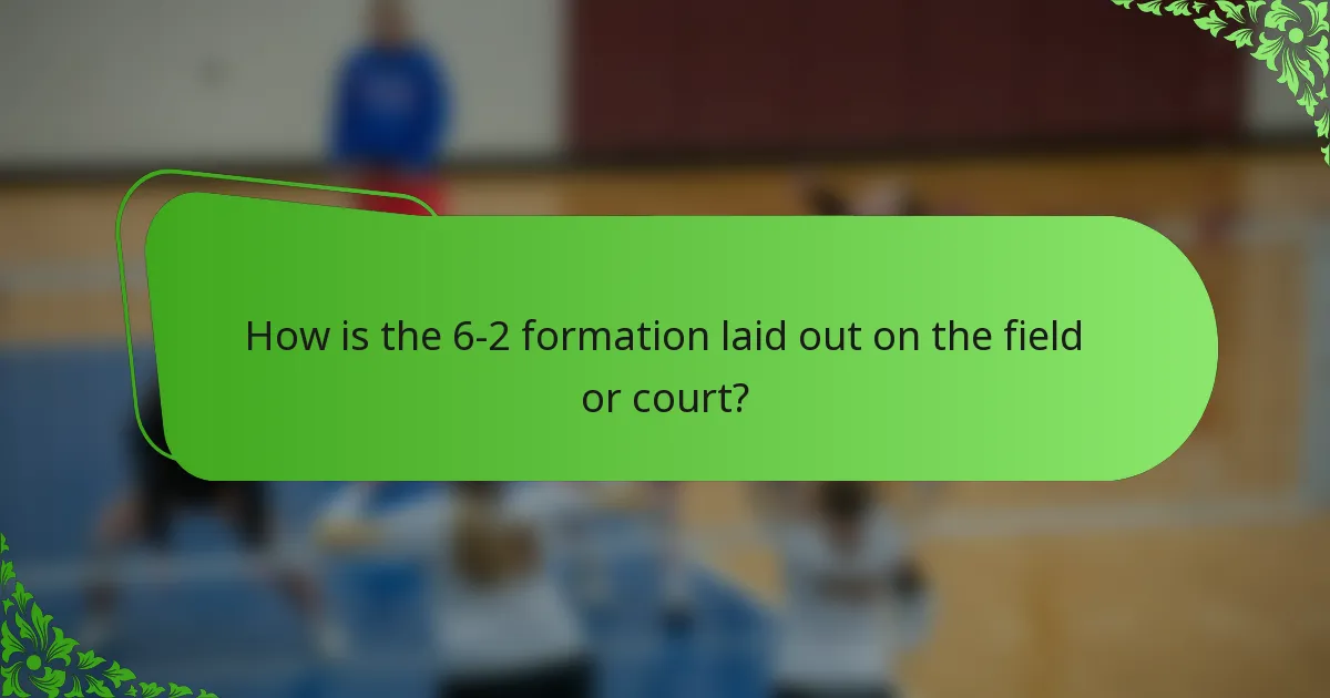 How is the 6-2 formation laid out on the field or court?