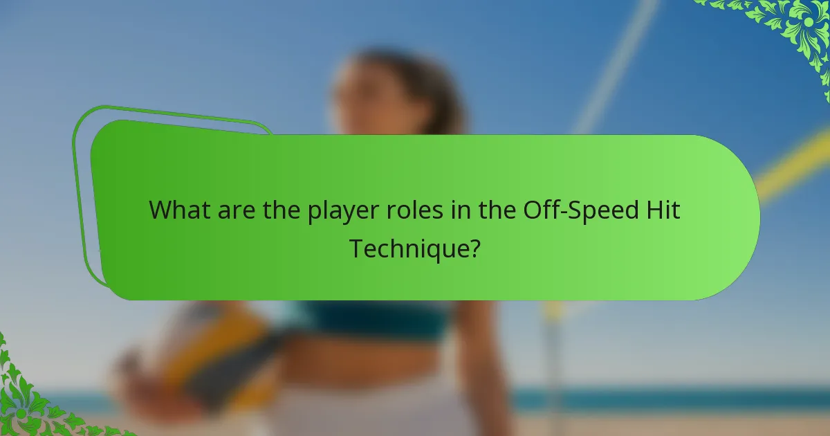 What are the player roles in the Off-Speed Hit Technique?