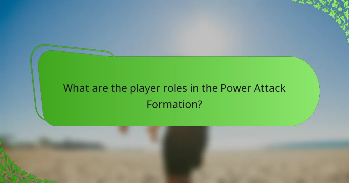 What are the player roles in the Power Attack Formation?